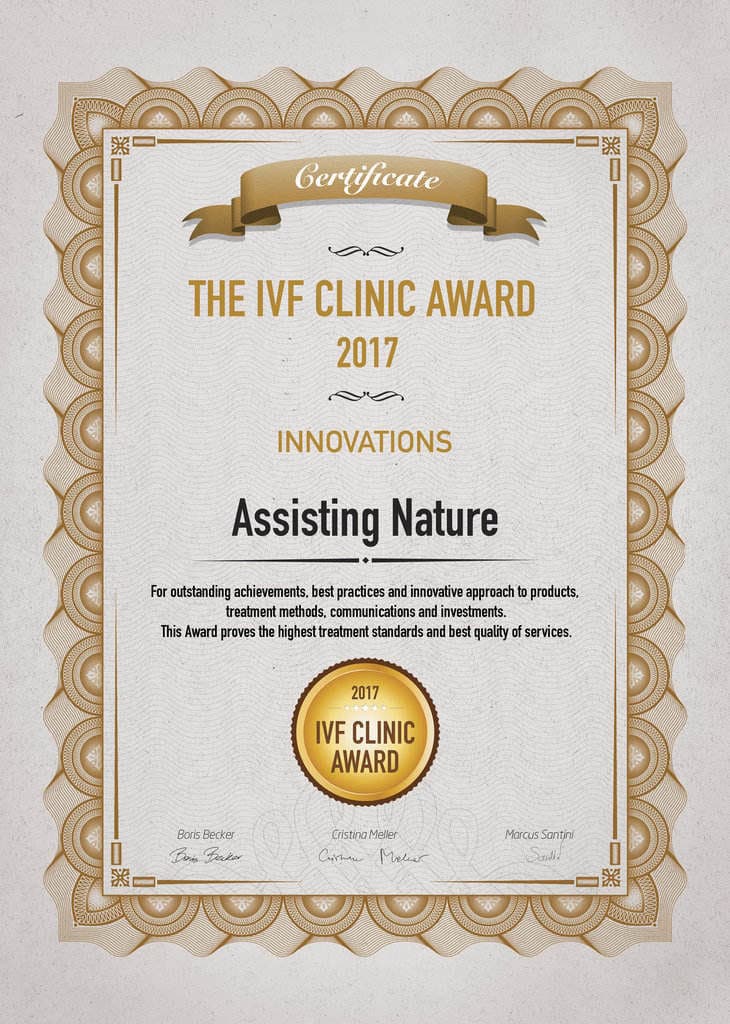 IVF-KLINIKK AWARD 2017 – Assisting Nature – Innovasjoner